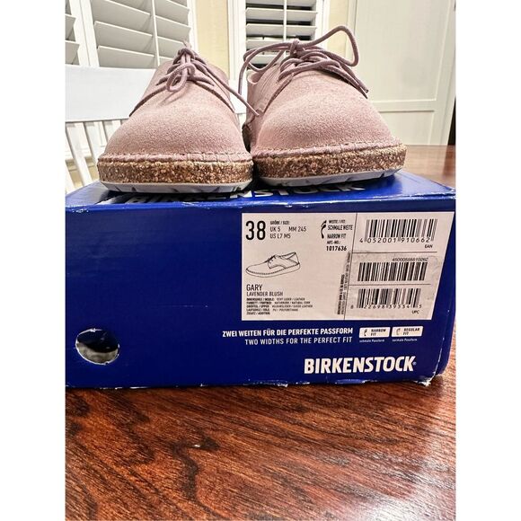 Birkenstock Lavender Gary flats with Suede Upper 38 NARROW - Picture 4 of 9